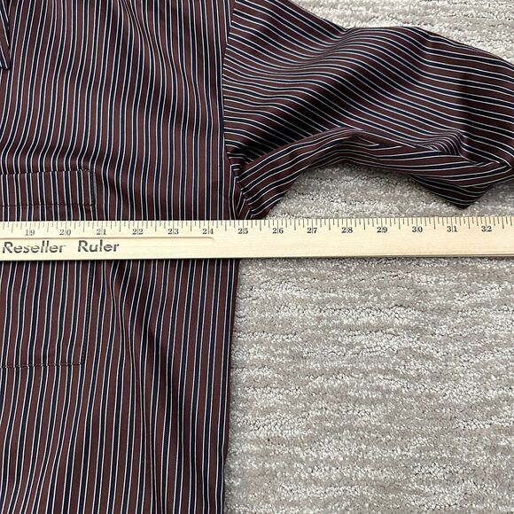 Peruvian Connection x Glenda Bailey Dress Womens Large Striped Shirt Pockets - Picture 10 of 12